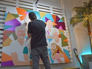 Pop Art Painting by Artist Lobo! Videos!